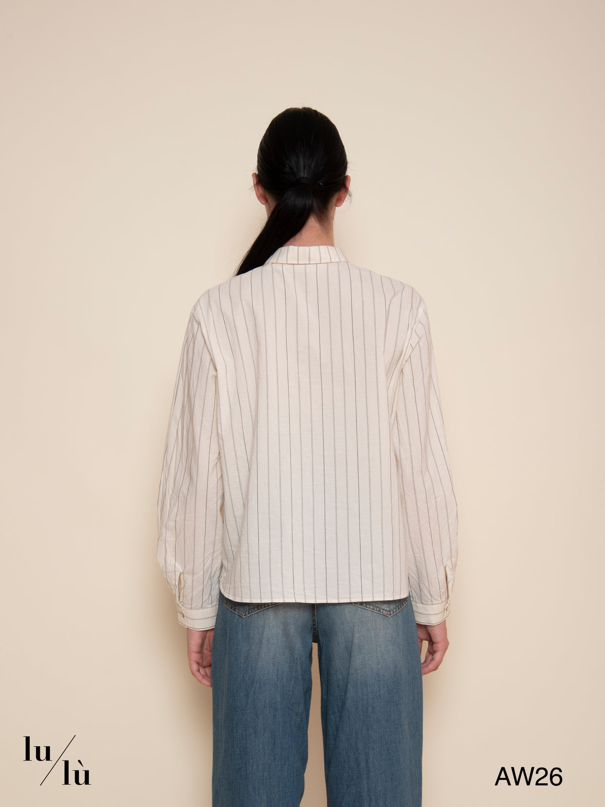 Grace - Camicia a righe in cotone e seta