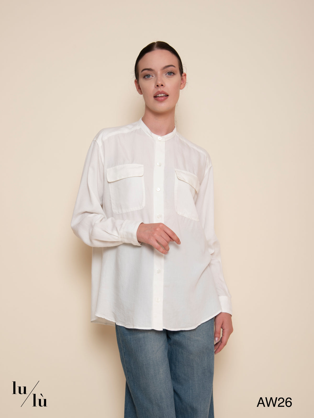 Christia - Blusa in lyocell con tasche
