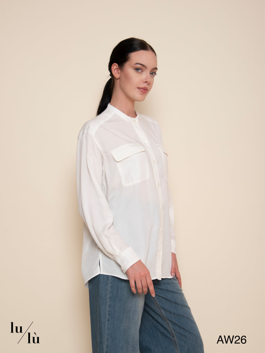 Christia - Blusa in lyocell con tasche