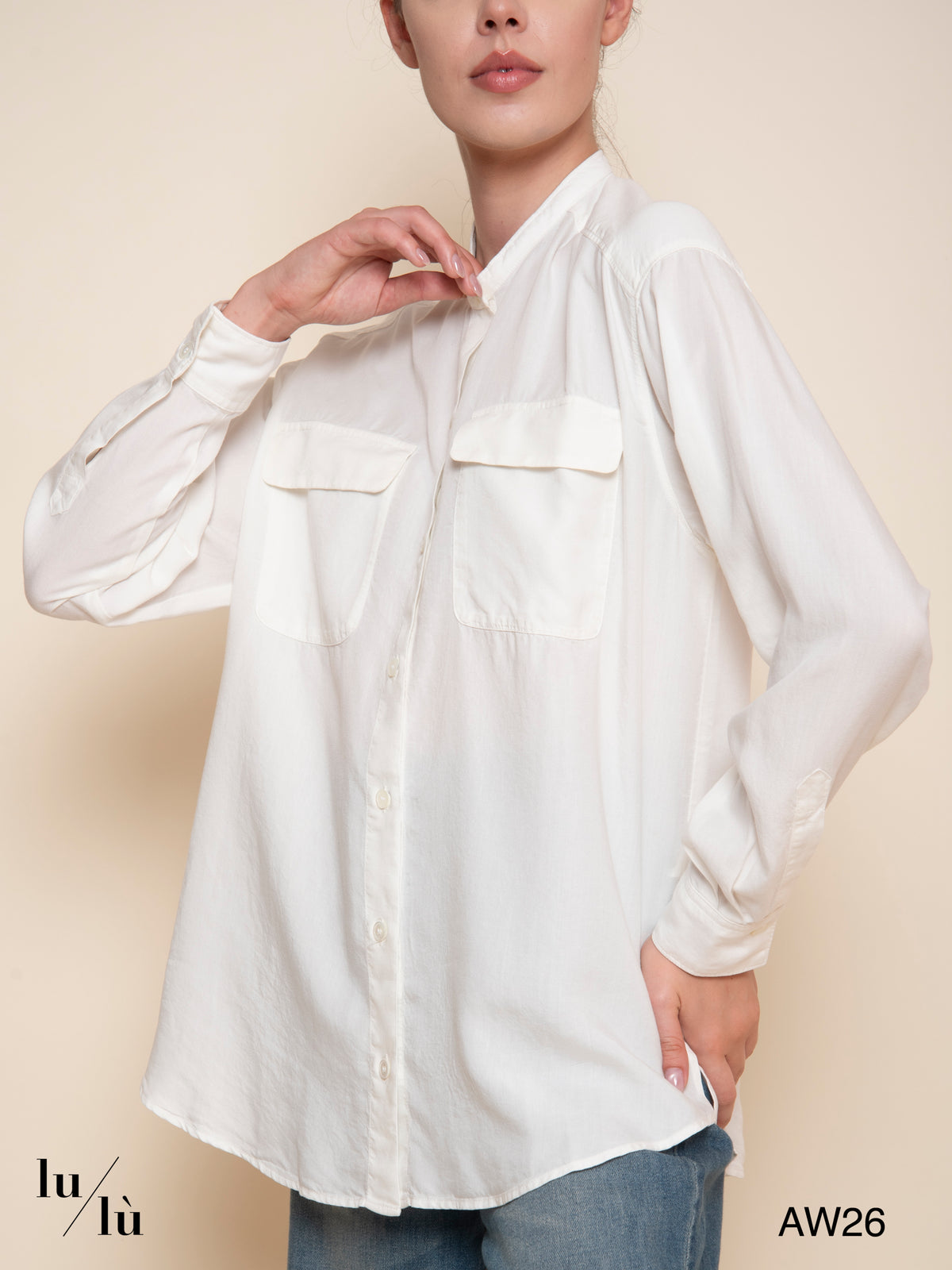 Christia - Blusa in lyocell con tasche