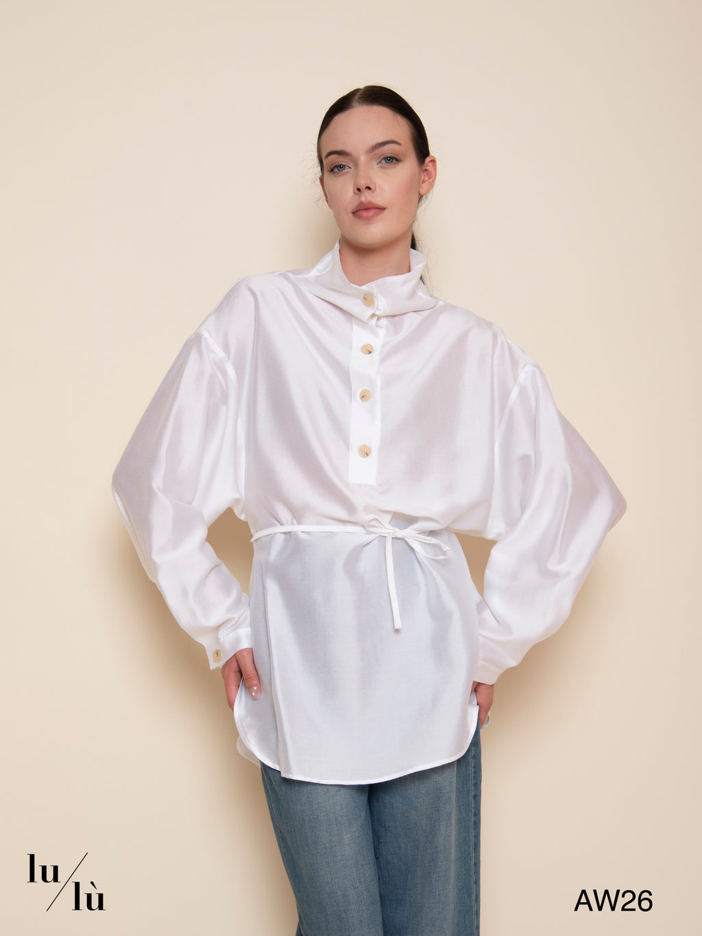 Winona - Blusa oversize in lyocell e seta