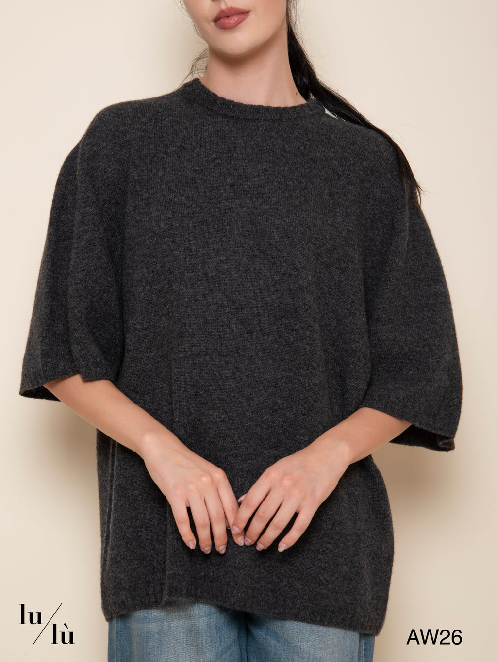 Phoebe - Maglia over in lana merino e cashmere
