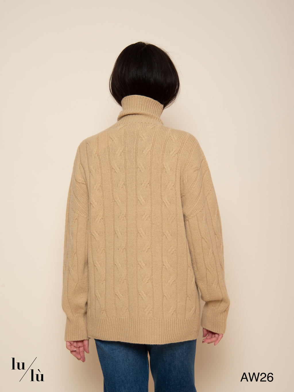 Maya - Maglia in lana merino e cashmere con lavorazione a trecce