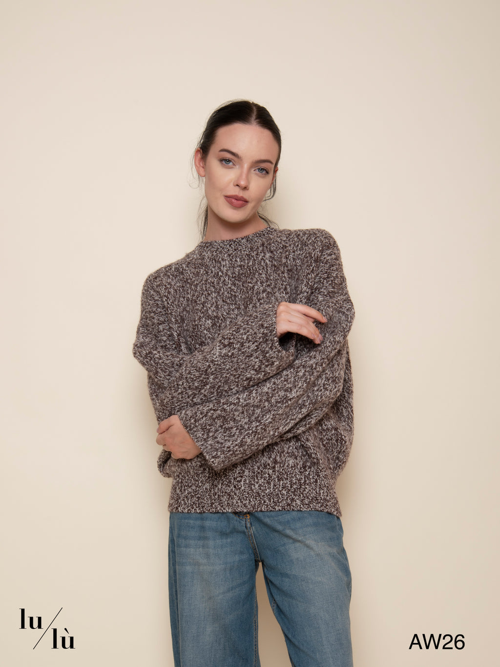 Stefi - Maglia in lana e alpaca con apertura sulla schiena