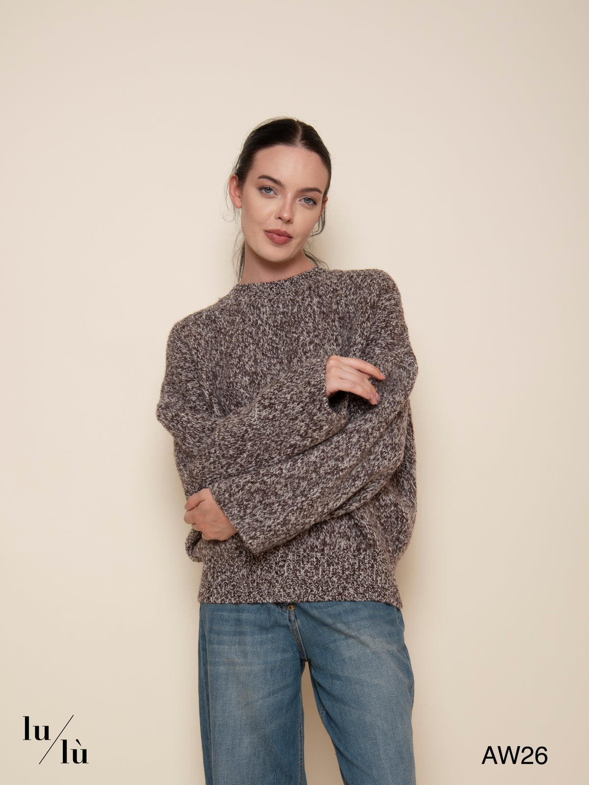 Stefi - Maglia in lana e alpaca con apertura sulla schiena