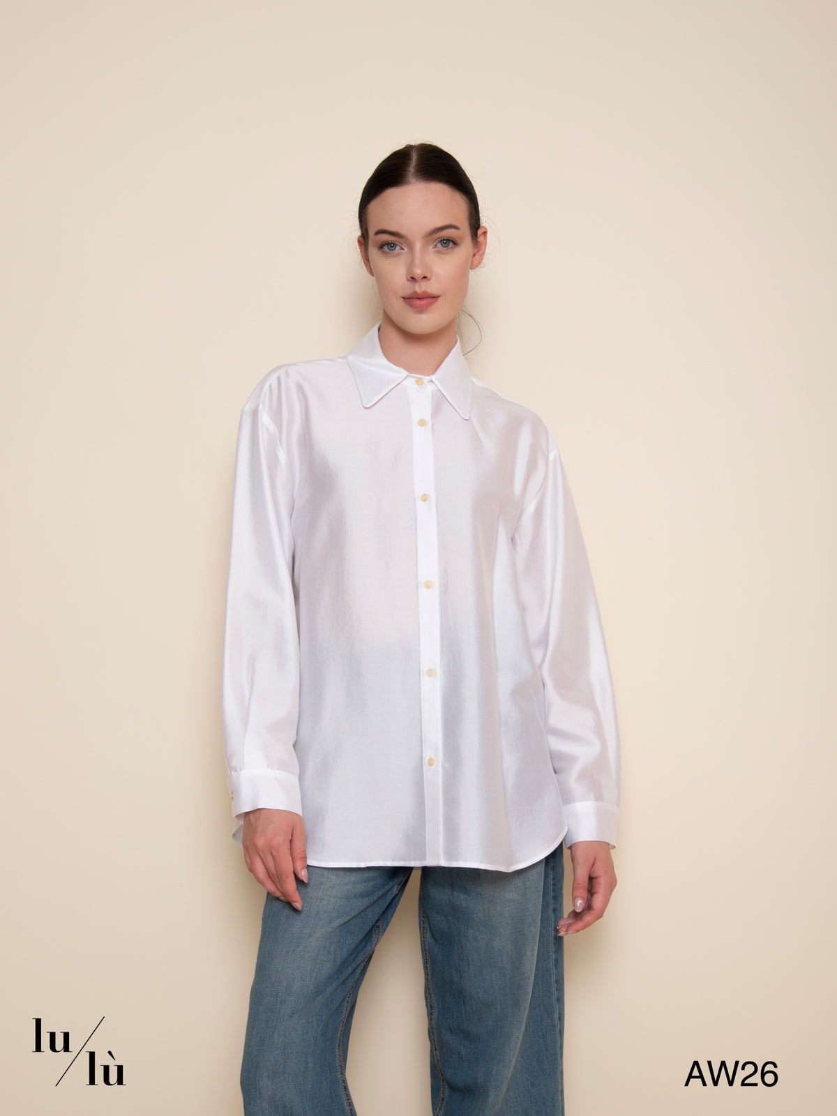 Natalie Milk - Camicia oversize in lyocell e seta