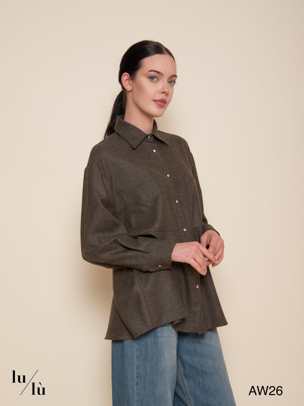 Madison - Camicia over in misto viscosa e lana