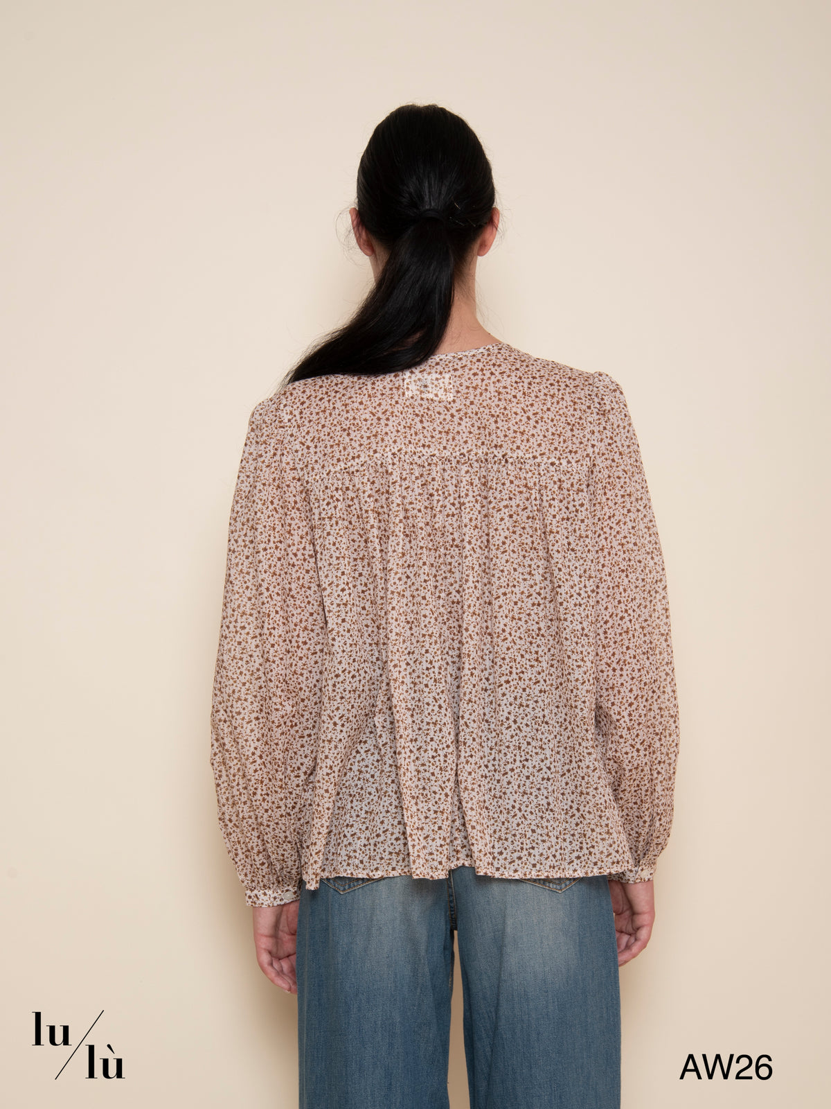 Elodia - Blusa floreale in 100% cotone