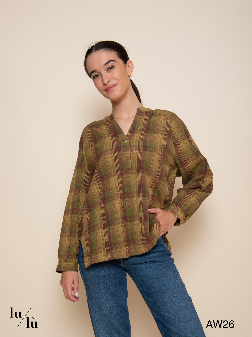 Hazel - Blusa a quadri in cotone