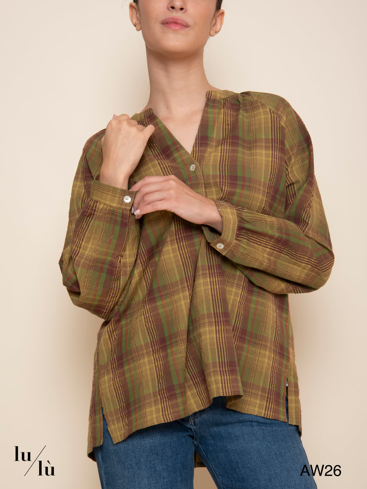 Hazel - Blusa a quadri in cotone