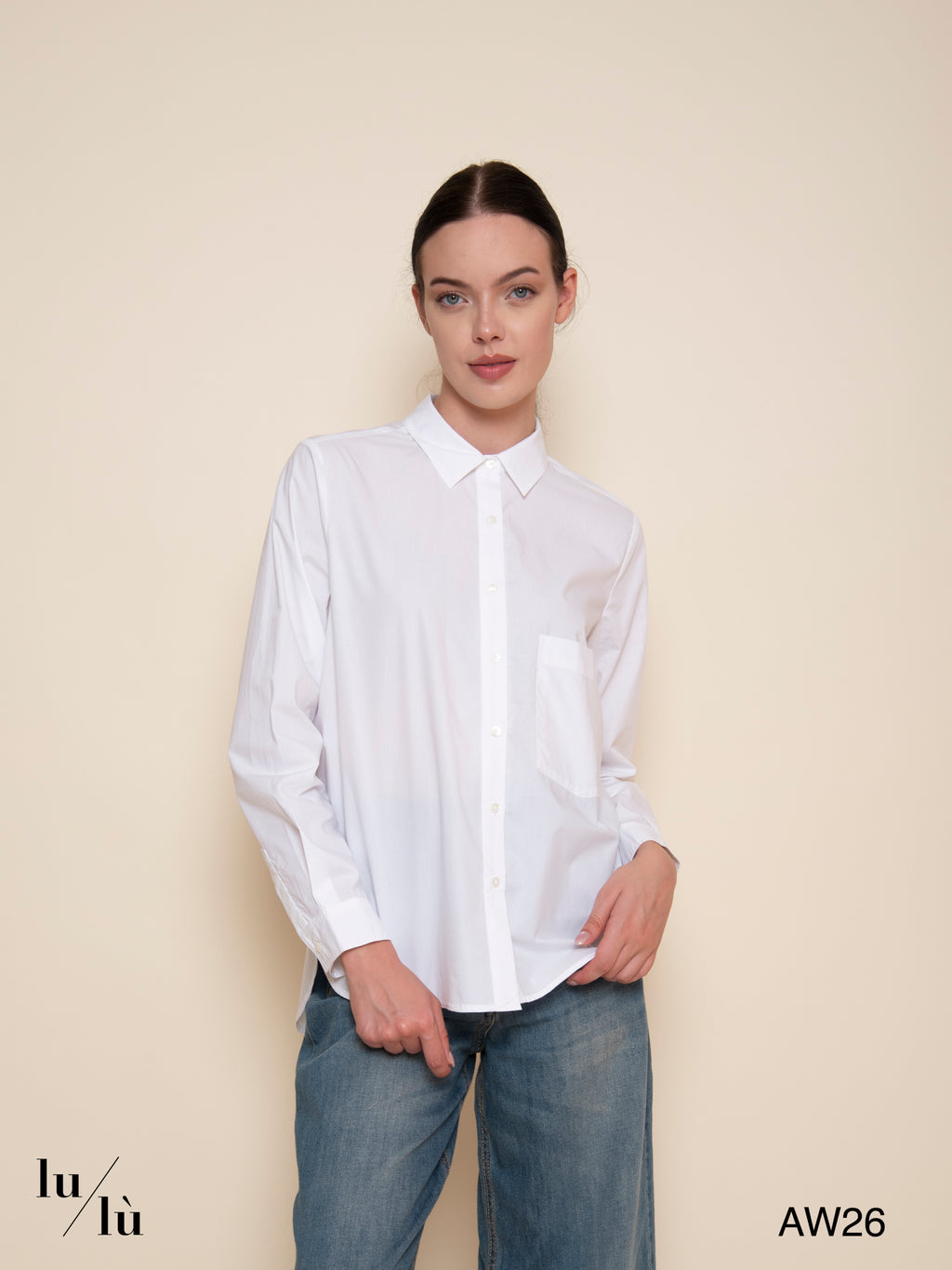 Crystal - Camicia bianca in popeline