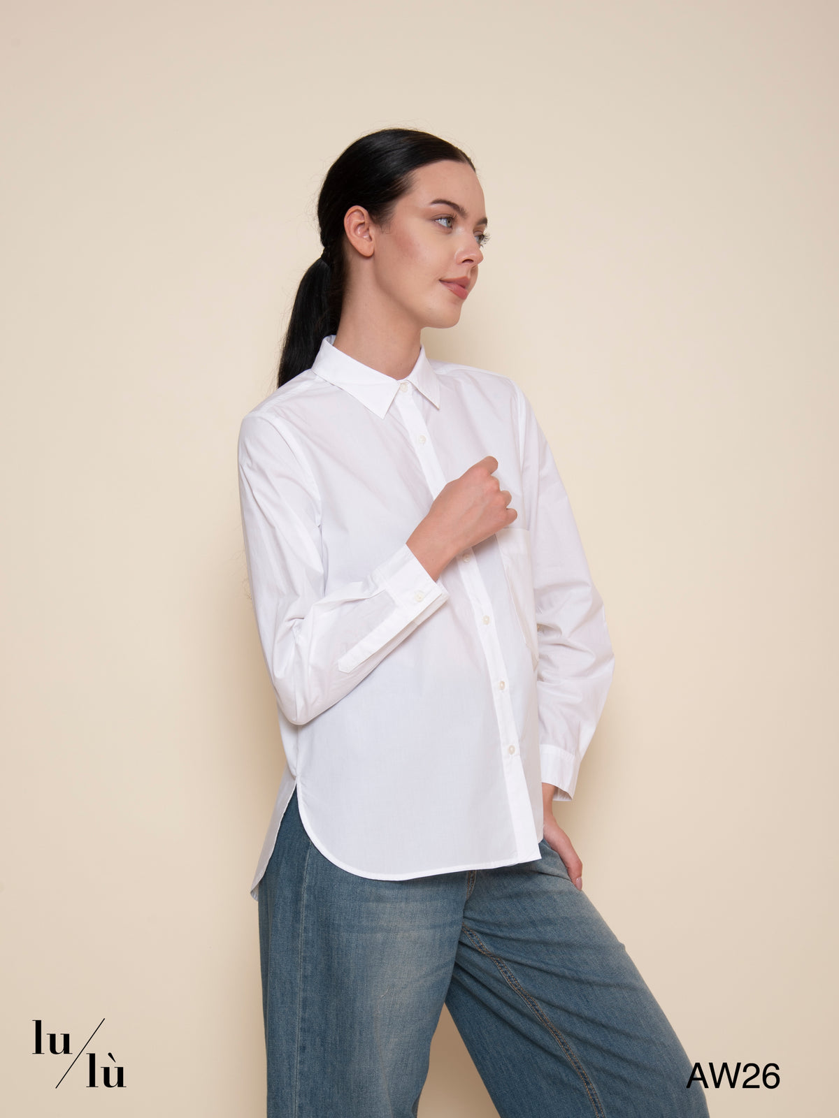 Crystal - Camicia bianca in popeline