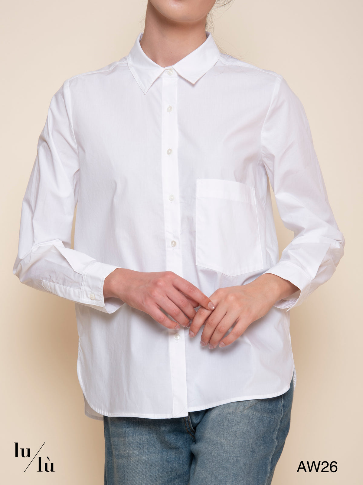 Crystal - Camicia bianca in popeline