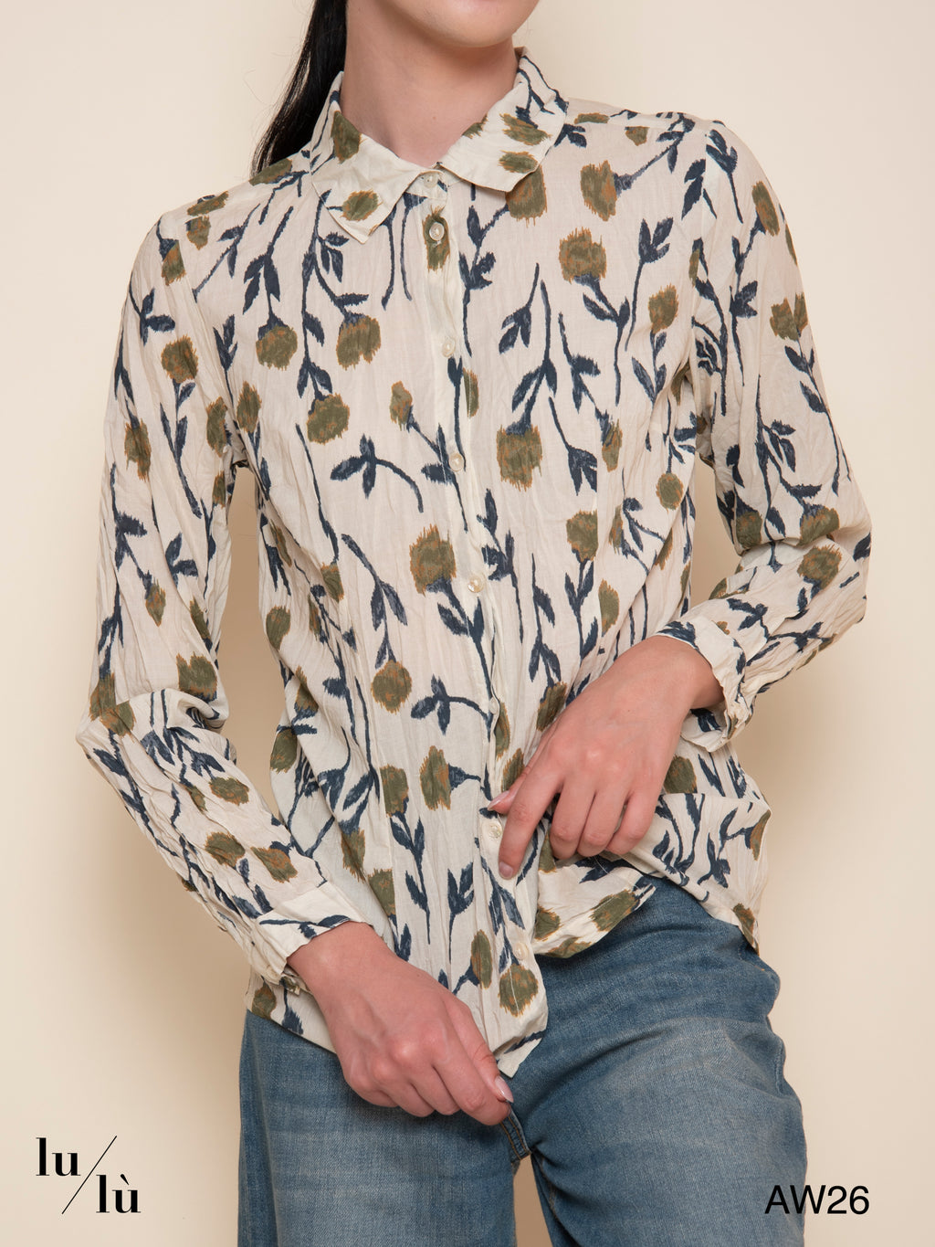 Gia - Camicia donna floreale in cotone