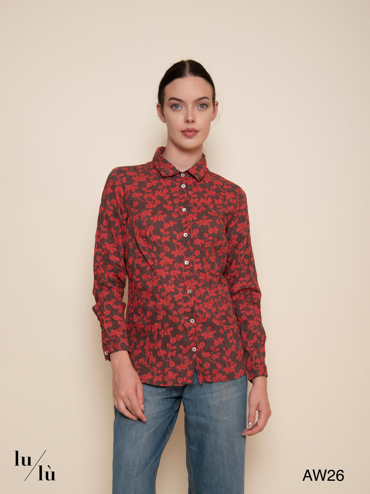 Uma - Camicia in cotone sostenibile stampa floreale
