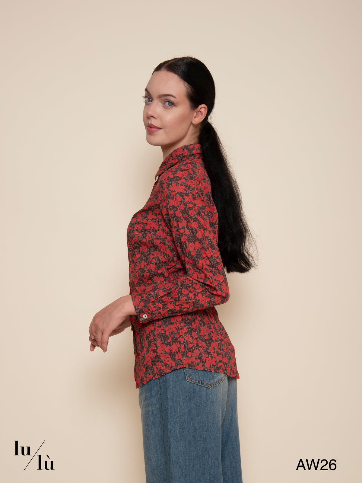 Uma - Camicia in cotone sostenibile stampa floreale