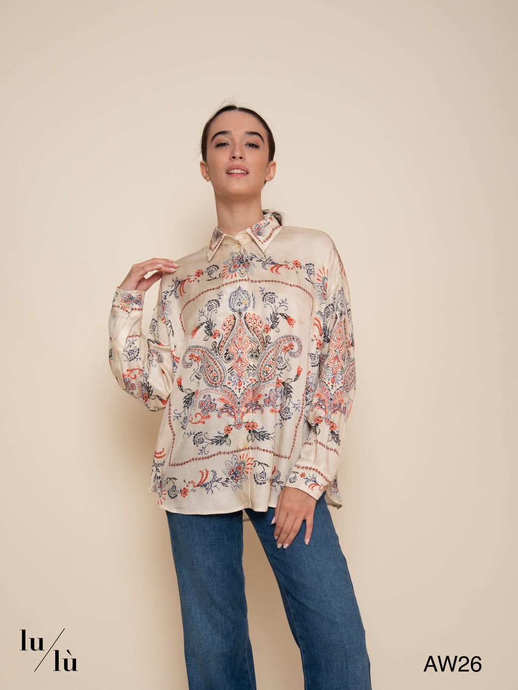 Pitanga Bis - Camicia in viscosa con stampa paisley