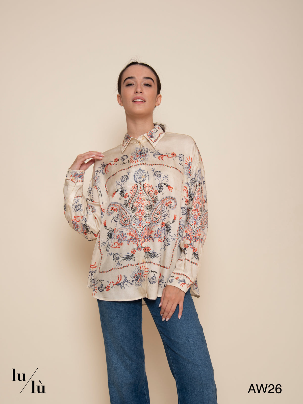 Pitanga Bis - Camicia in viscosa con stampa paisley