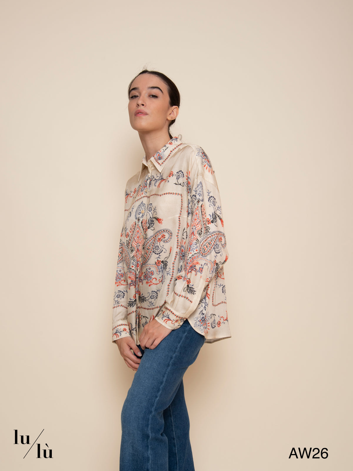 Pitanga Bis - Camicia in viscosa con stampa paisley