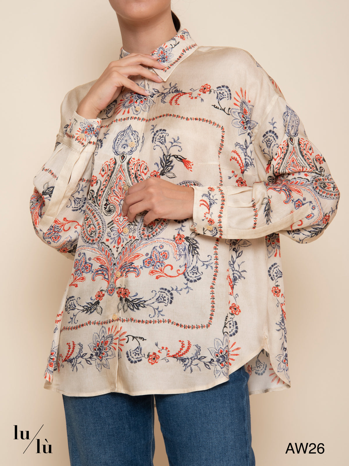 Pitanga Bis - Camicia in viscosa con stampa paisley