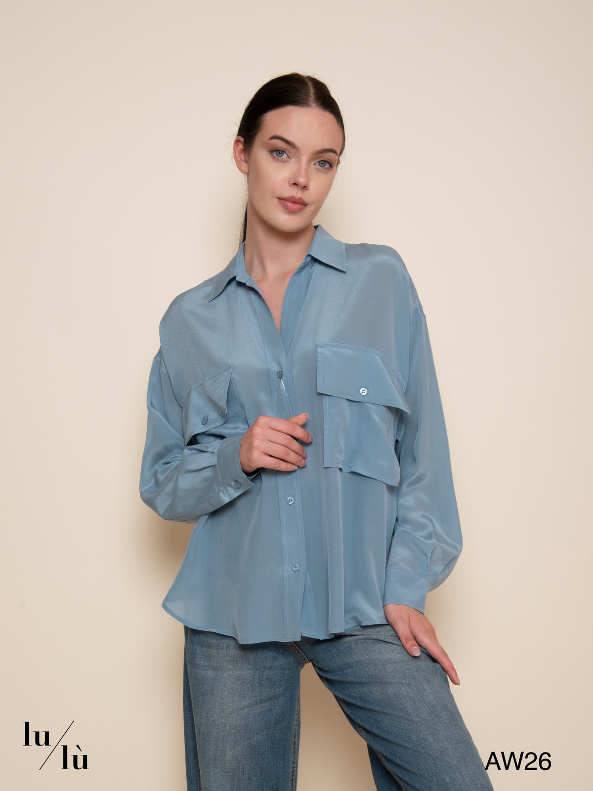 Pitanga - Camicia in Crêpe de Chine di Seta