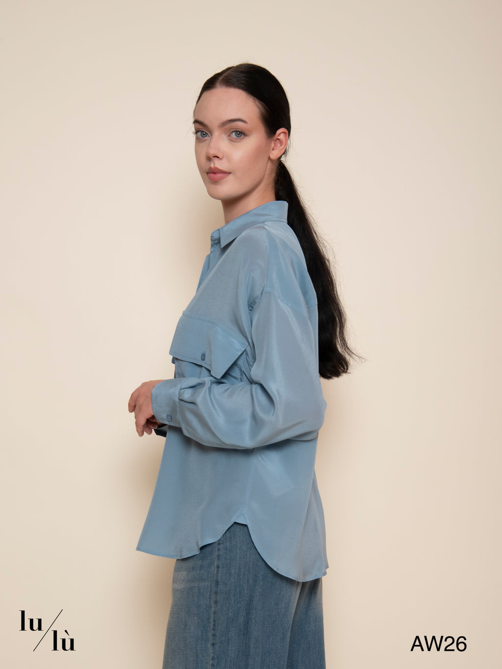 Pitanga - Camicia in Crêpe de Chine di Seta