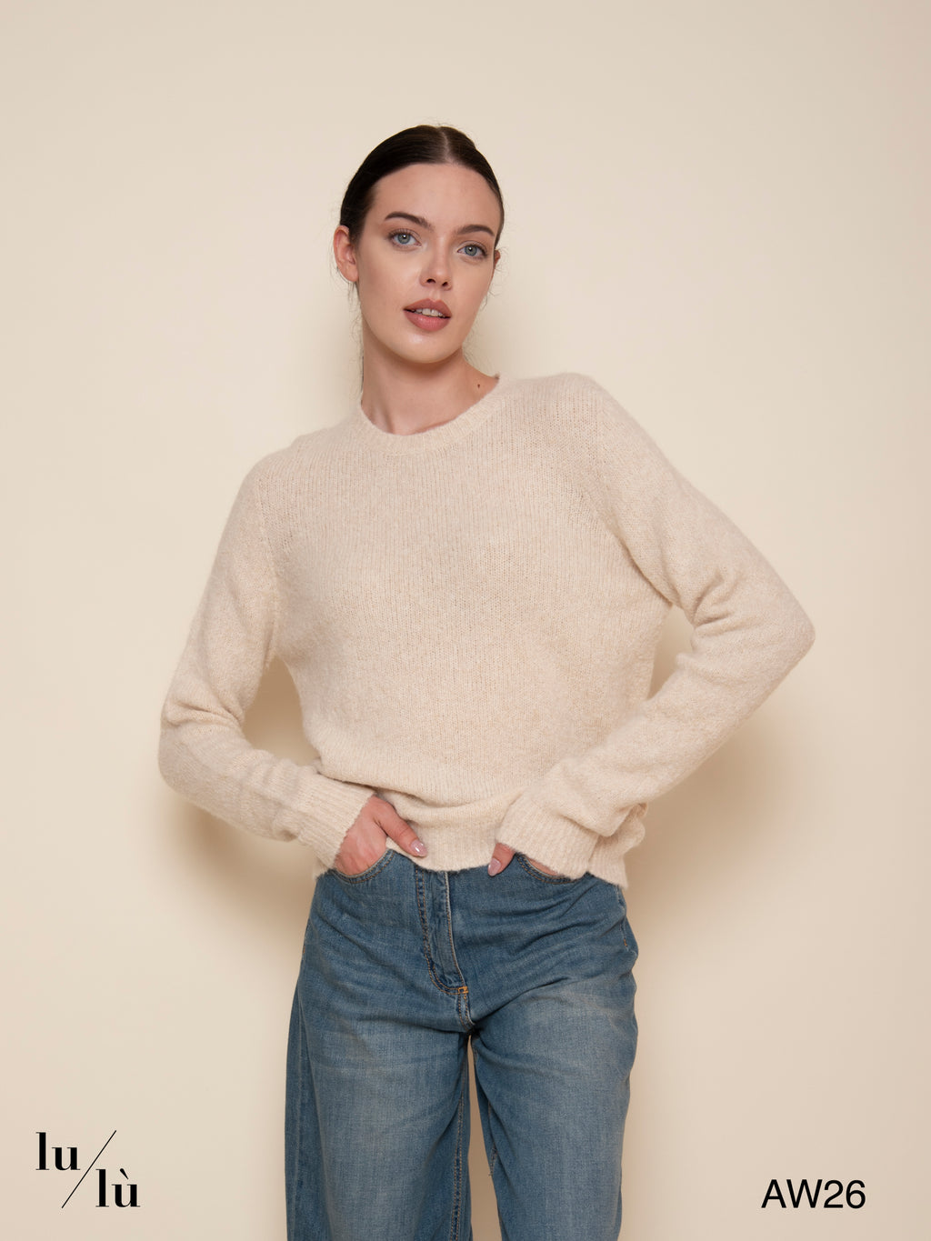 Dana - Maglia girocollo in alpaca