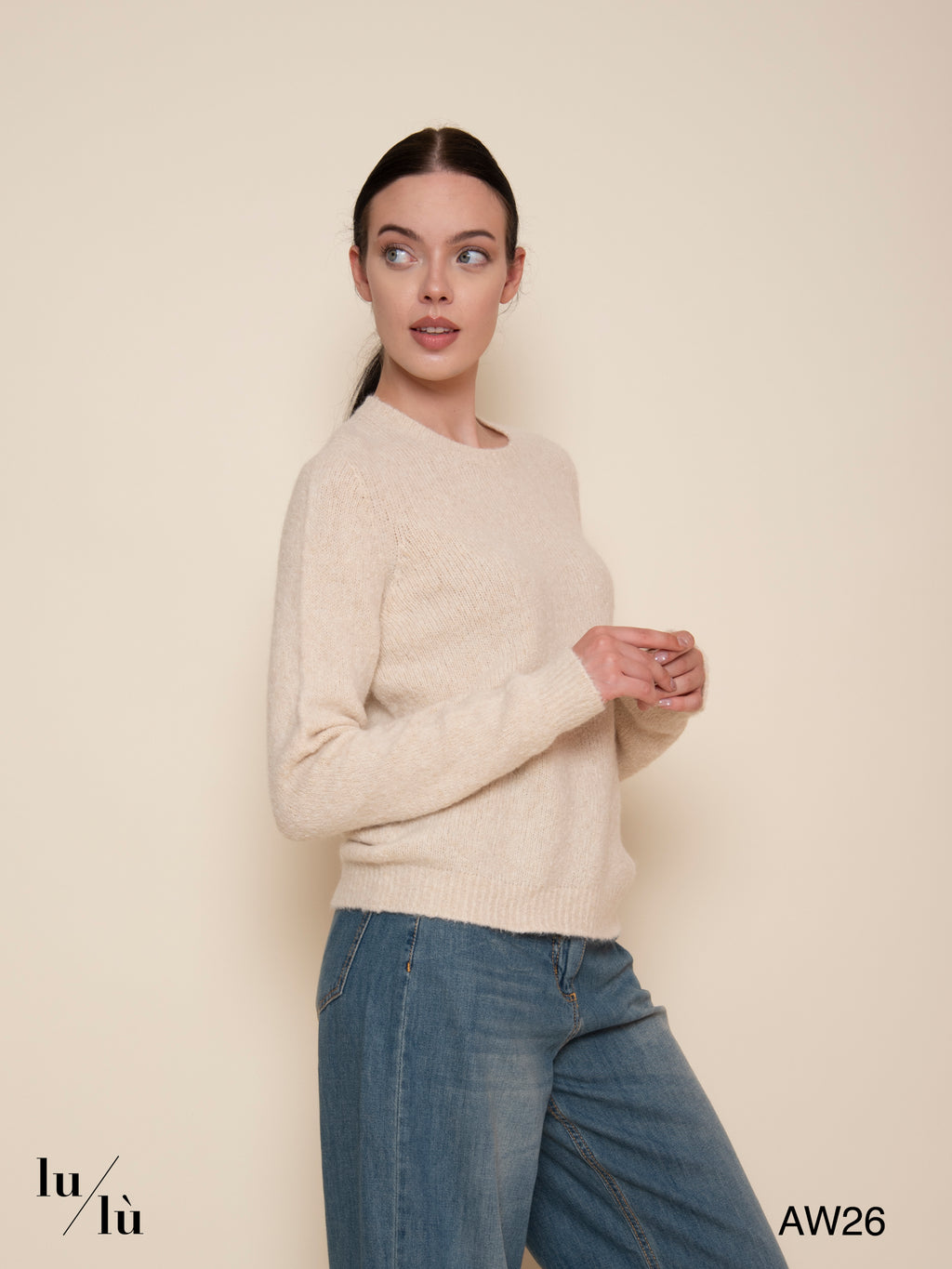 Dana - Maglia girocollo in alpaca
