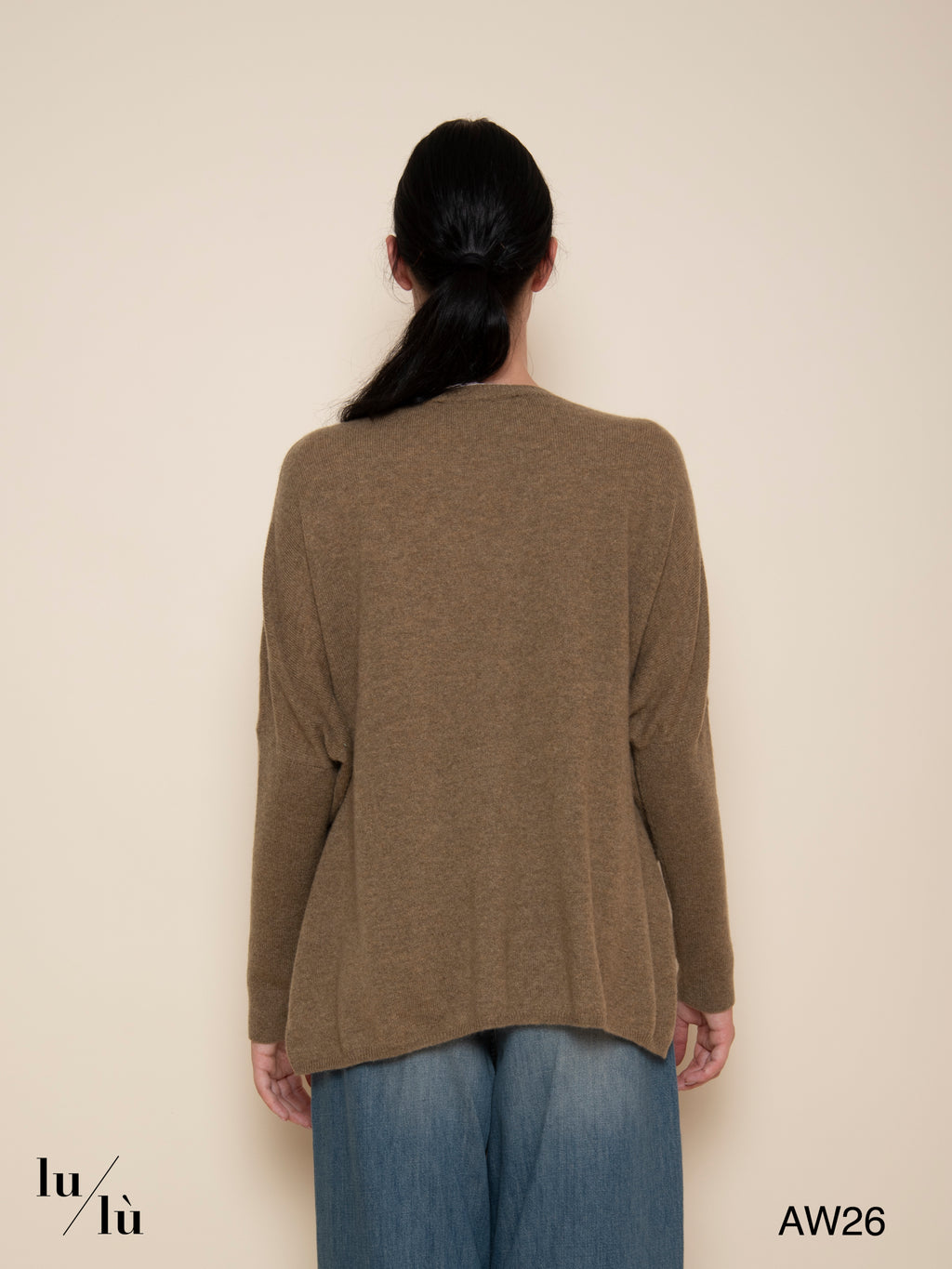 Camille Bronze - Maglia poncho in 100% cashmere