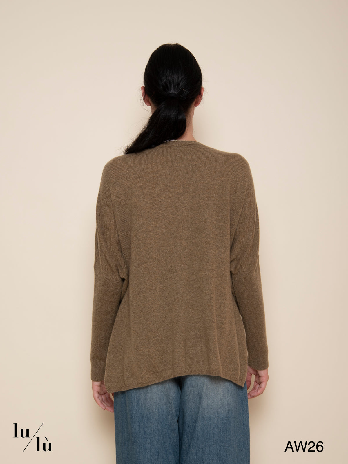 Camille Bronze - Maglia poncho in 100% cashmere