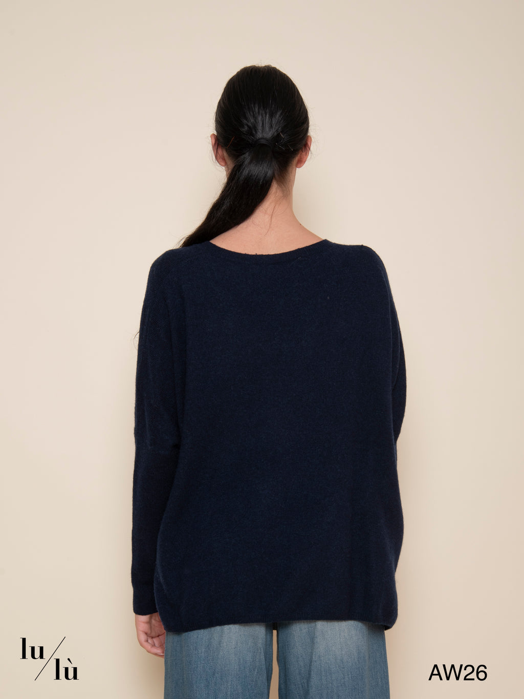 Camille Black - Maglia poncho in cashmere