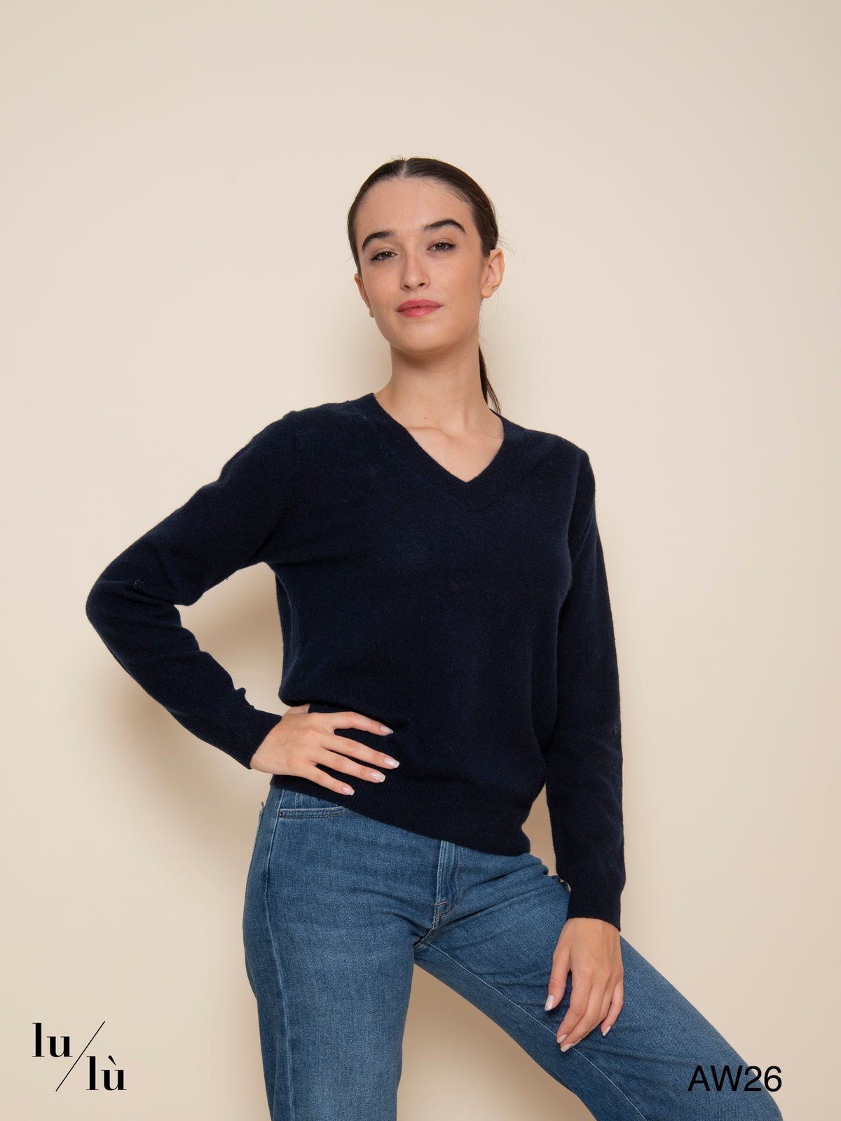 Ayla Blue - Maglia in 100% cashmere