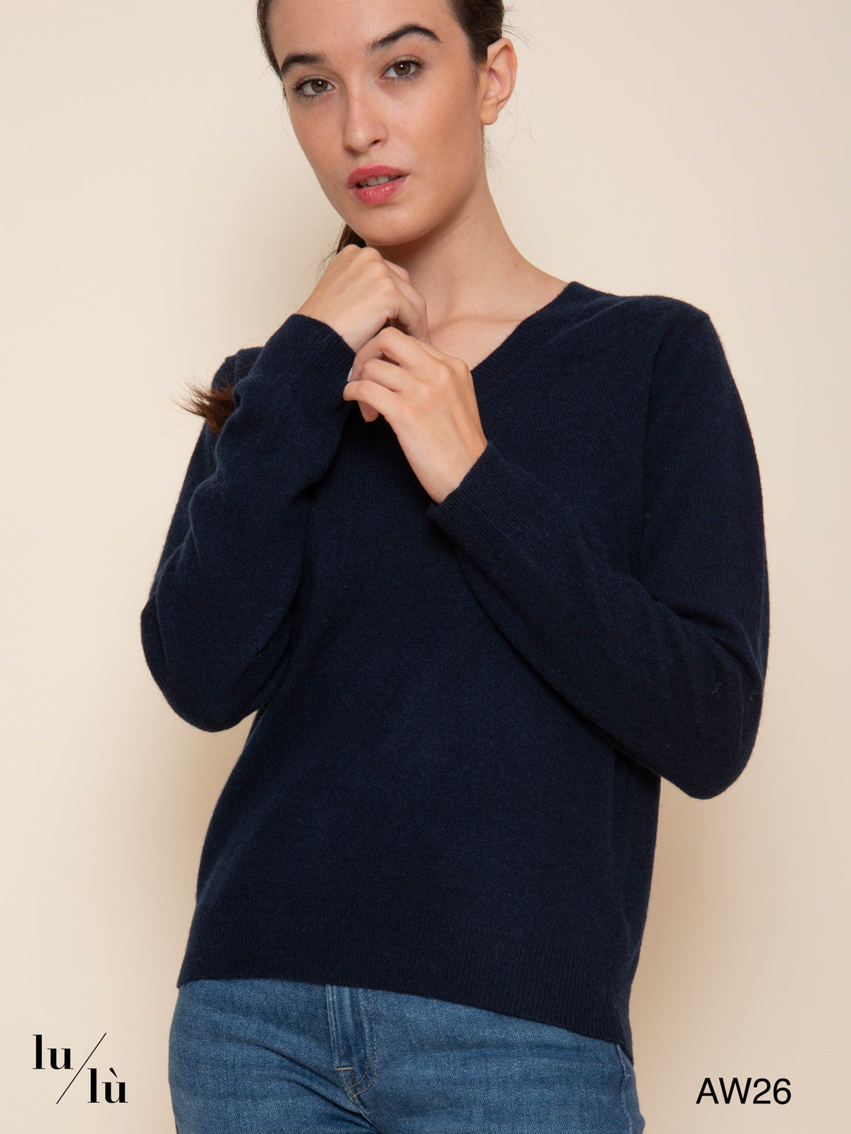 Ayla Blue - Maglia in 100% cashmere