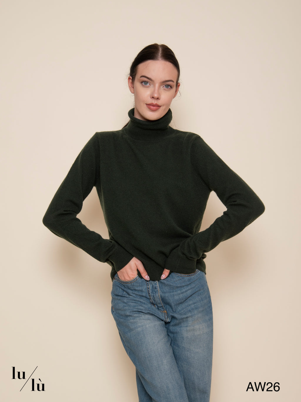 Themys Dark Artichoke - Maglione 100% cashmere