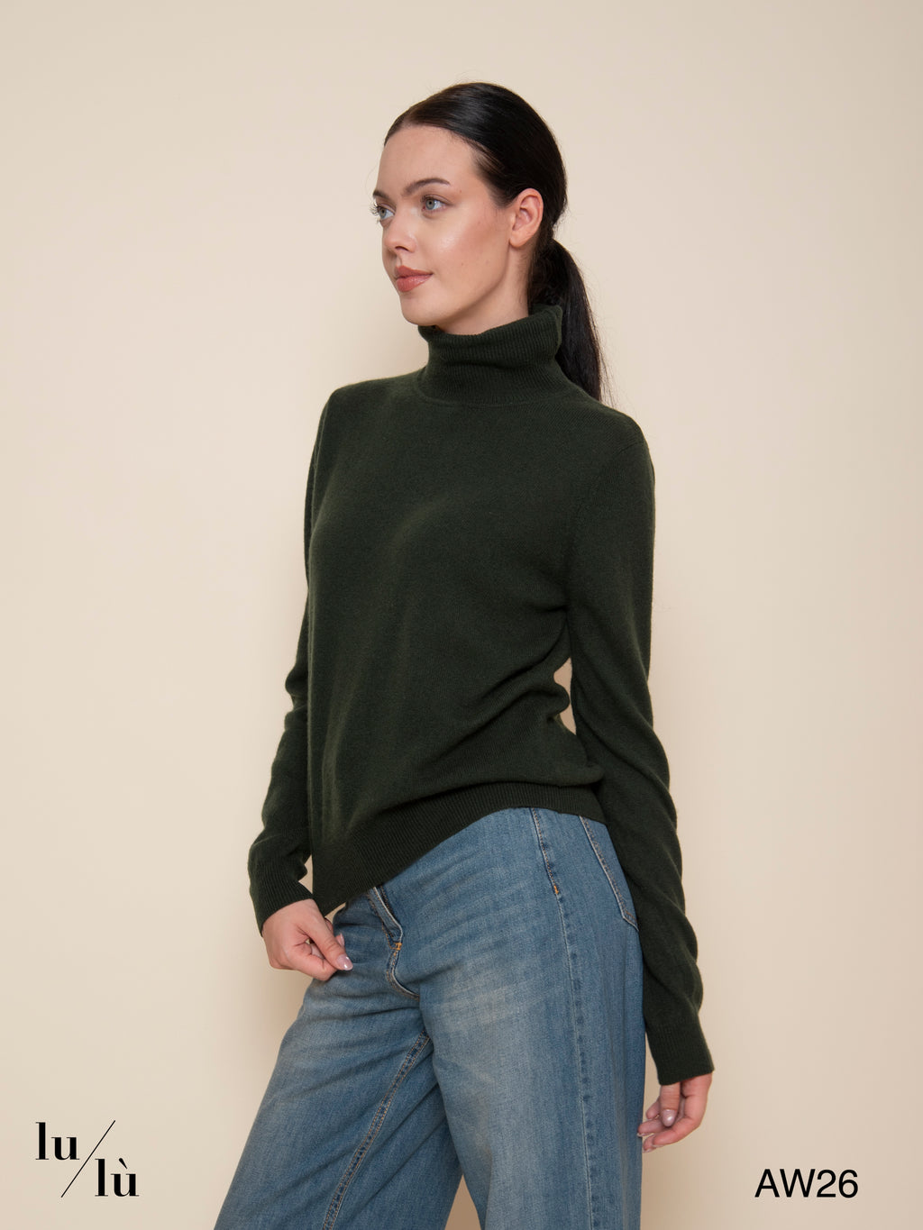 Themys Dark Artichoke - Maglione 100% cashmere