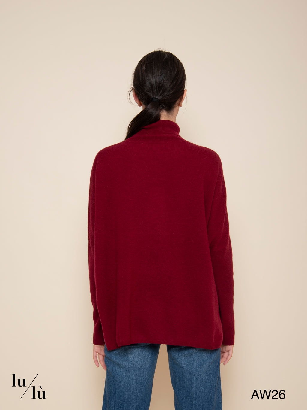 Clara Cherry - Maglione poncho in 100% cashmere