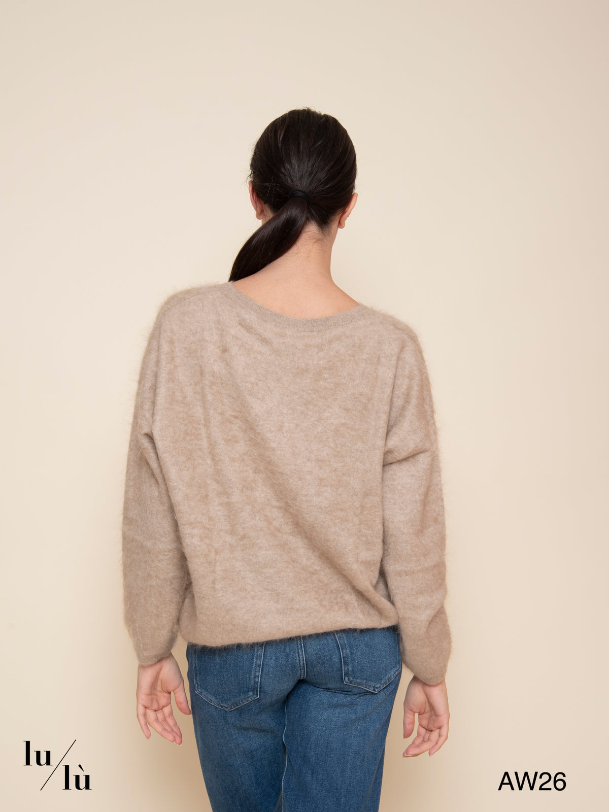 Soeli - Maglione 100% cashmere spazzolato fit oversize