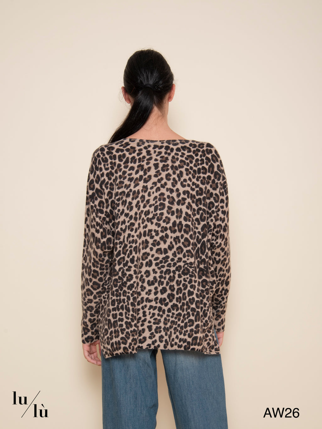 Camille - Maglione 100% cashmere leopardato