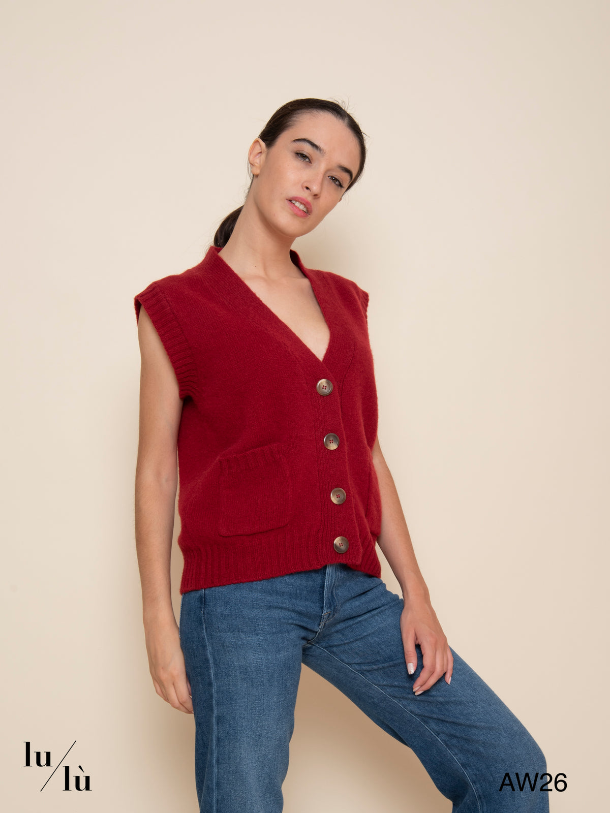 Jodi - Gilet 100% lana