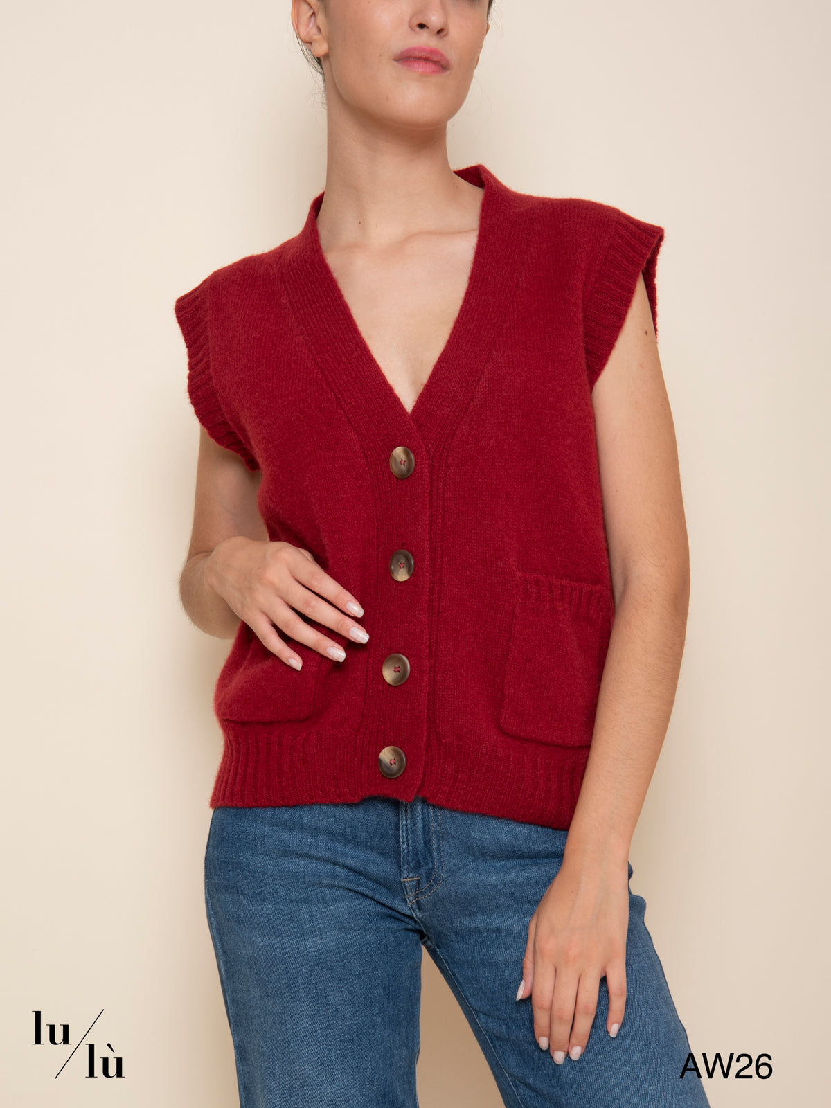 Jodi - Gilet 100% lana