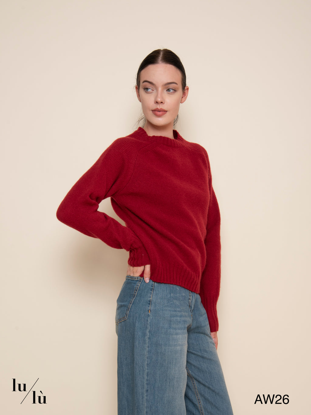 Mary - Maglia girocollo 100% lana