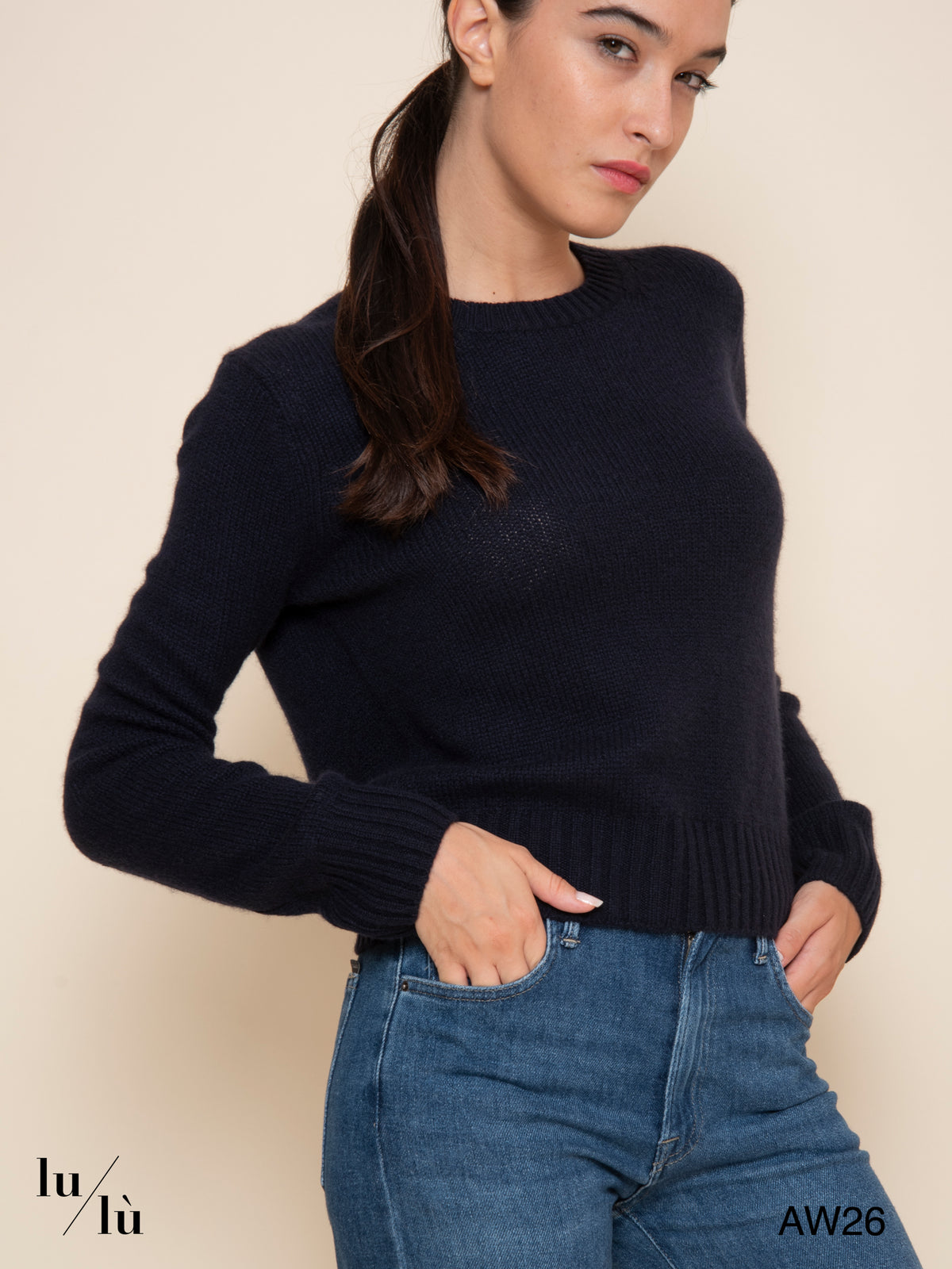 Molli Navy - Maglia 100% cashmere