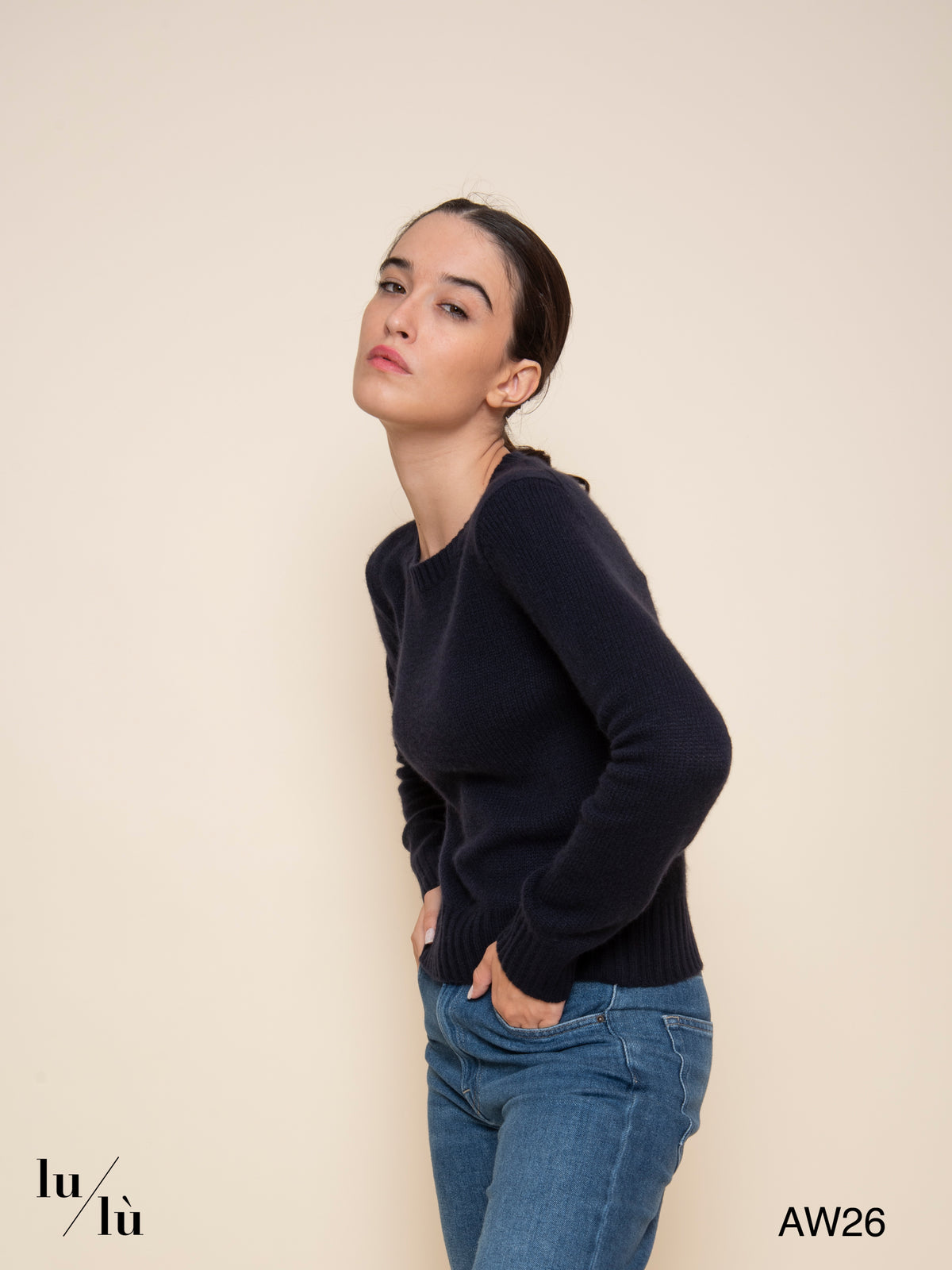 Molli Navy - Maglia 100% cashmere