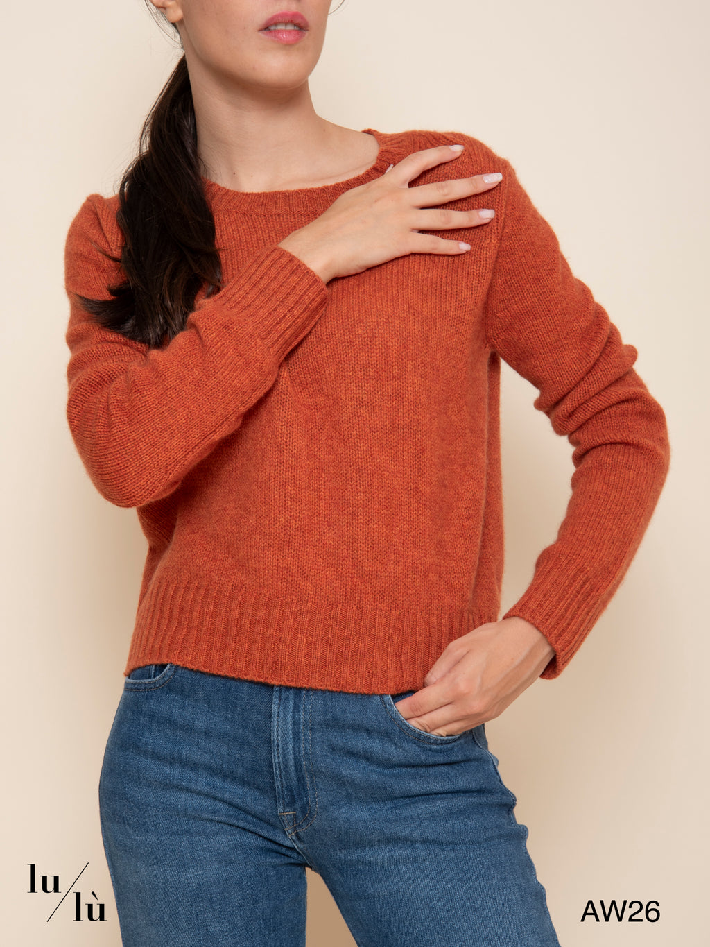 Molli Orange - Maglia 100% cashmere