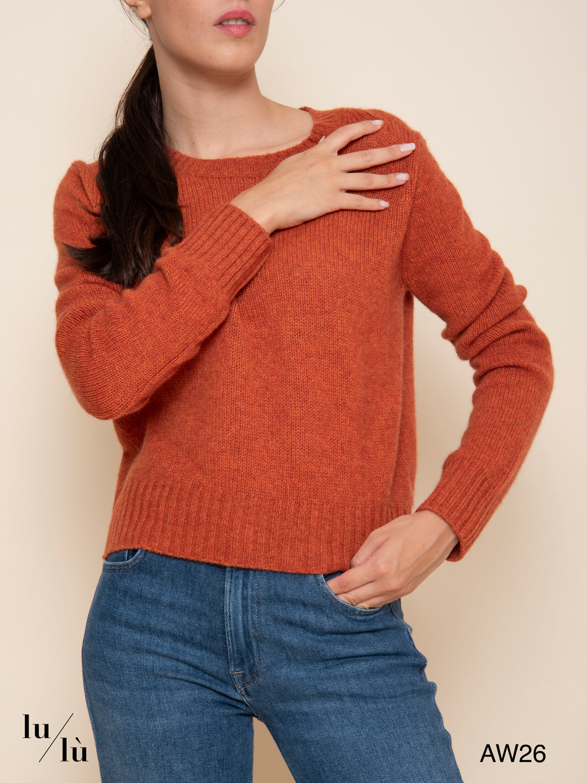 Molli Orange - Maglia 100% cashmere