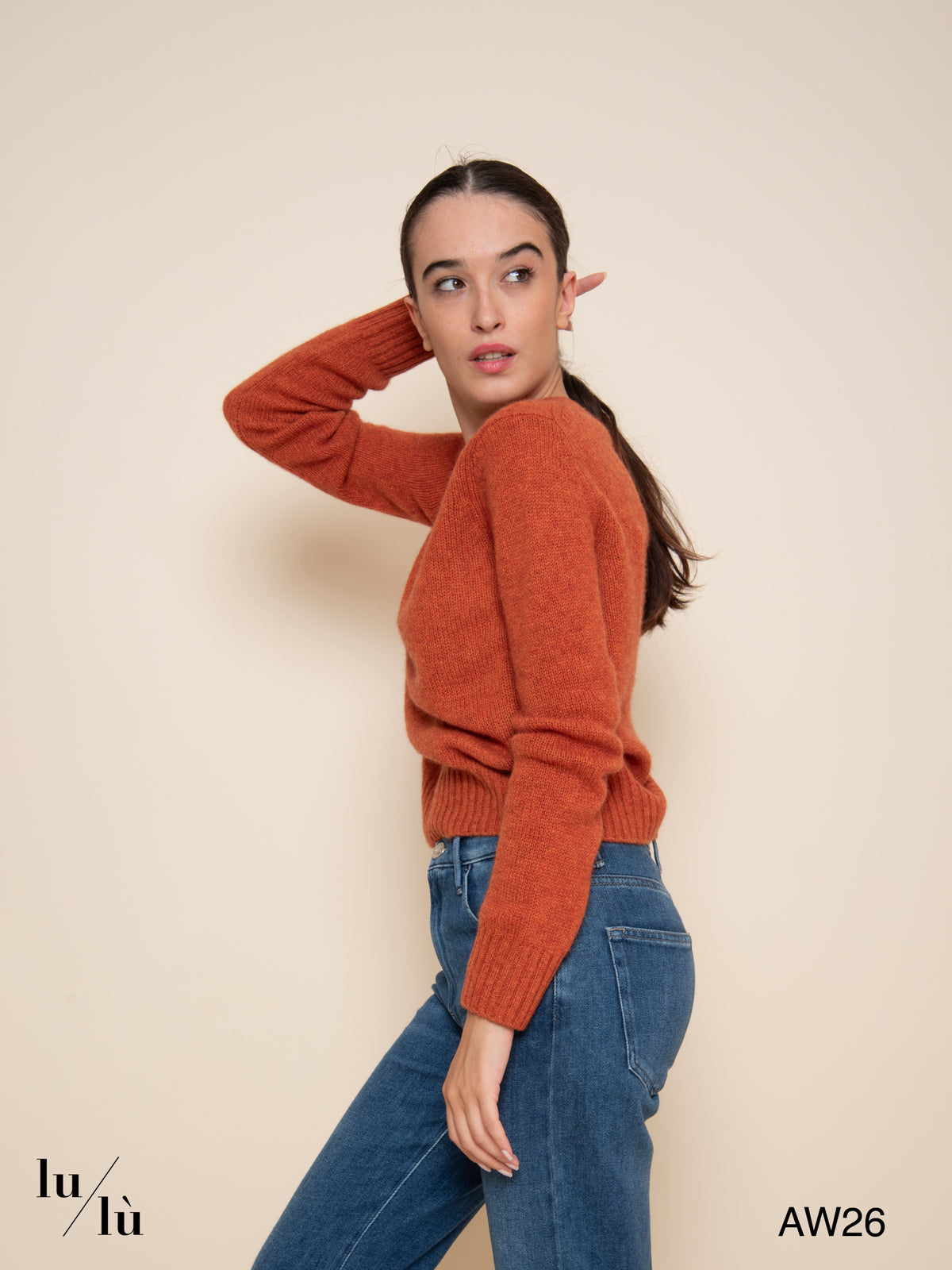 Molli Orange - Maglia 100% cashmere