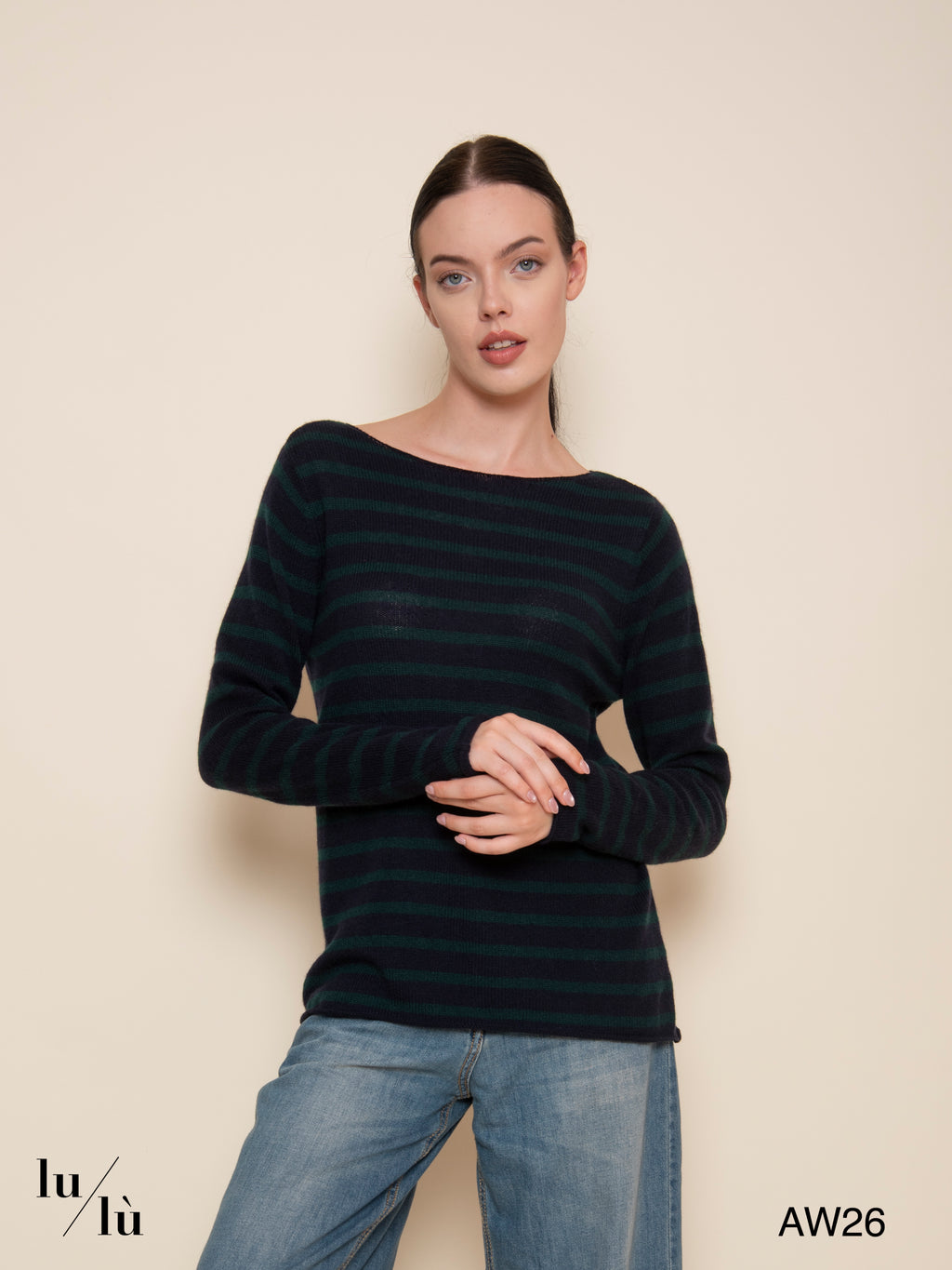 Carol Green - Maglia 100% cashmere a righe