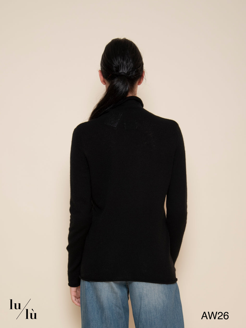 Julia Black - Maglia 100% cashmere con collo alto