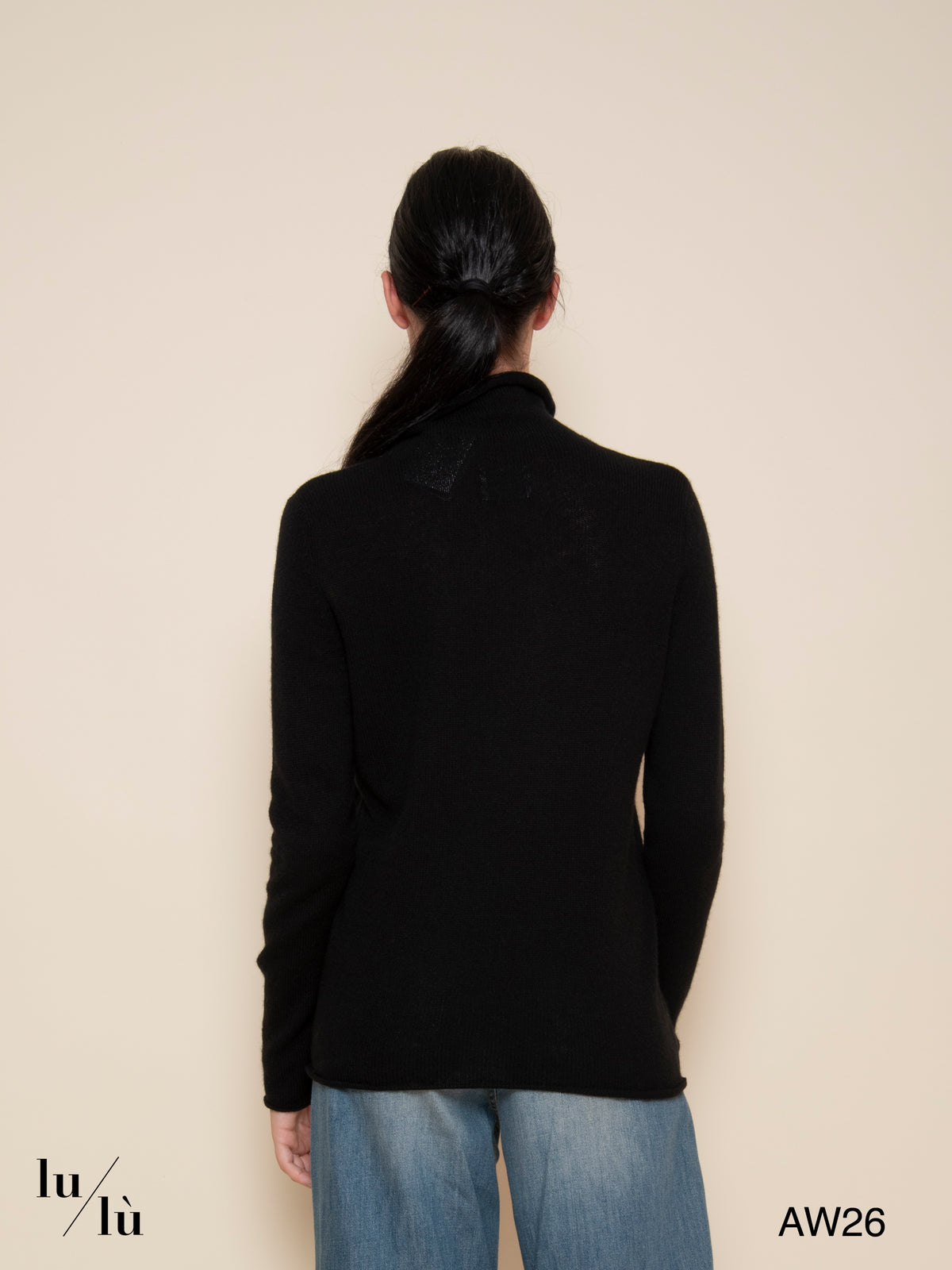 Julia Black - Maglia 100% cashmere con collo alto