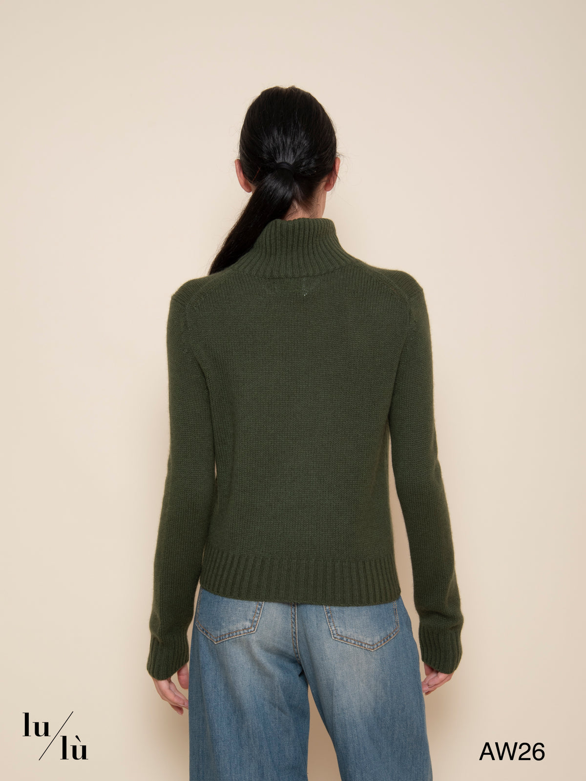 Ellen Loden - Maglia 100% cashmere con collo alto